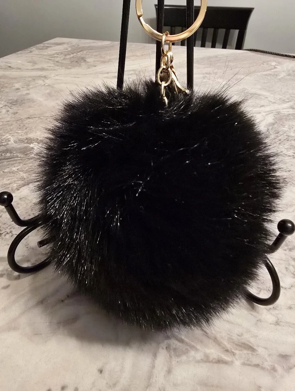 Faux Fur Pom Keychain - Choice Of 1